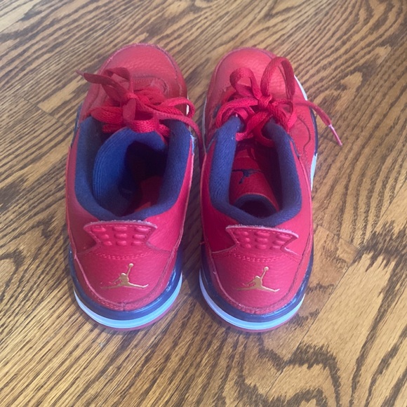 Air Jordan 4 retro fiba youth boys 2Y red/navy BQ7669-617 - Picture 3 of 4